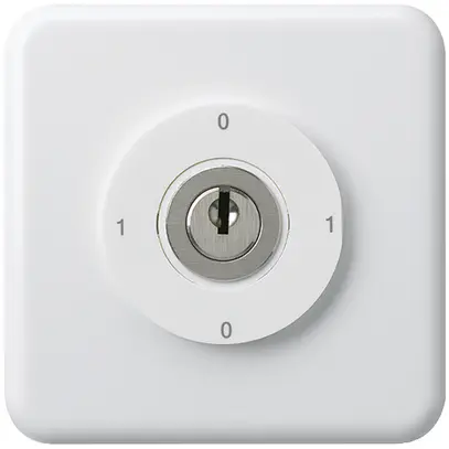 Interrupteur à clé ENC 0/1L blanc basico 