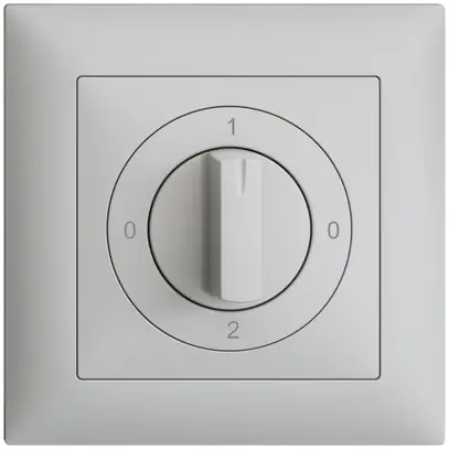 Kit frontale EDIZIOdue 0-1-0-2 88×88mm grigio chiaro per interruttore rotativo 