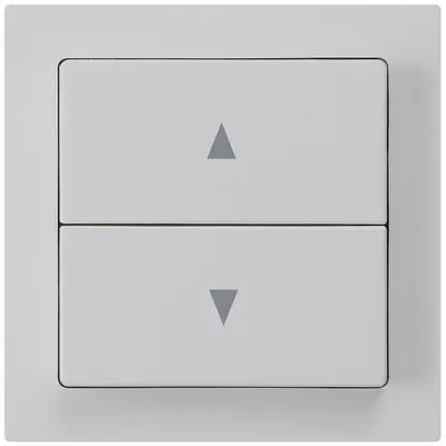 Poussoir pour stores kallysto gris clair avec 2 touches bornes enfichables 