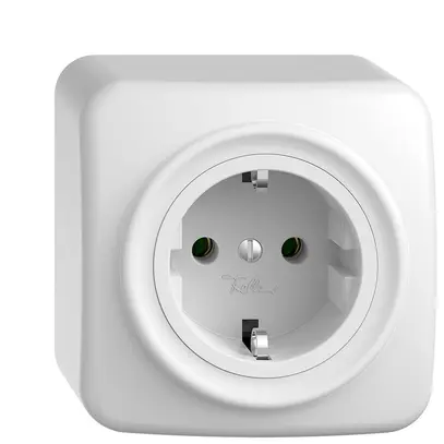 Presa SCHUKO AP Sdue 16A, 250VAC, L+N+PE bianco 
