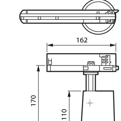 Luminaire spot LED Philips ST210T pour rail, 20.5W, 840, 2500lm, 30° noir 