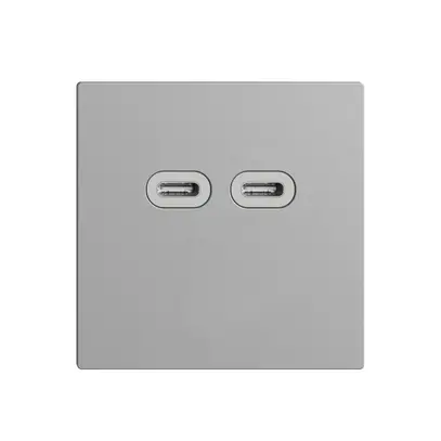 Prise USB 18W 2×type C Feller EDIZIOdue F 230V 3600mA silver 