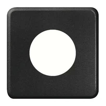 Plaque de recouvrement FH 1×1 Ø43mm noir 