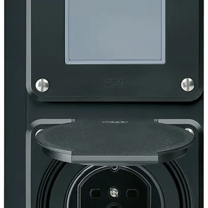 Combi AP 2×1 HA robusto schema 3/tipo 15 morsetti a innesto con coperchio nero 