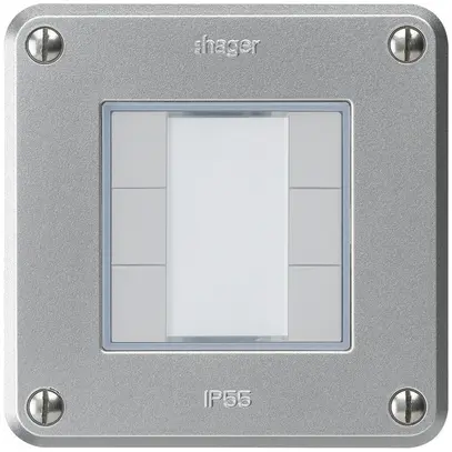 Tasto INC robusto C KNX 6× alluminio s/e-link 