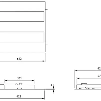 Plafonnier LED INC FlexBlend RC342B LED36S/940 SRD W62L62 VPC PCS U4 blanc 