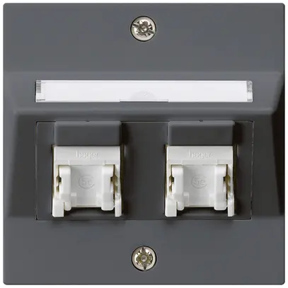 Prise ENC kallysto A cat.5e 2RJ45/u anthracite 