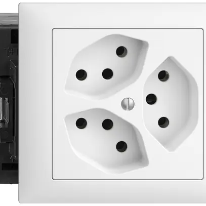 Prise INC EDIZIOdue 3×T13 blanc 49…69mm Snap 