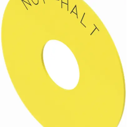 Plaquette indicatr.EAO45, jaune D75 NOT-HALT, autocollante 