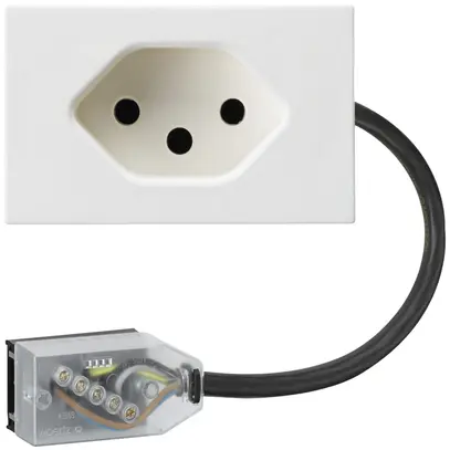 Prise INC FLF type 13 L3 blanc pour câble plat Technofil 