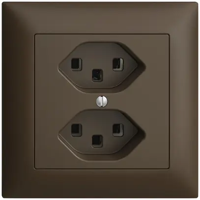 Presa INC 2×T23 16A coffee EDIZIOdue, con morsetti innest. 