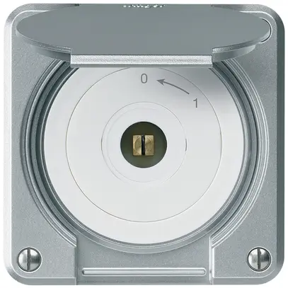 Contact pivotant à clé carrée ENC robusto IP55 aluminium avec clapet 2P combi 