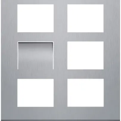 Telaio di copertura video ABB-Welcome, per 2/3 (6 moduli), ac-pr spazzolato 