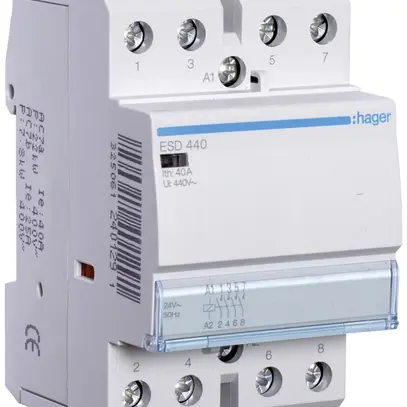 Contattore AMD Hager 24VAC 4 chiusura 0 apertura 40A 3UM 