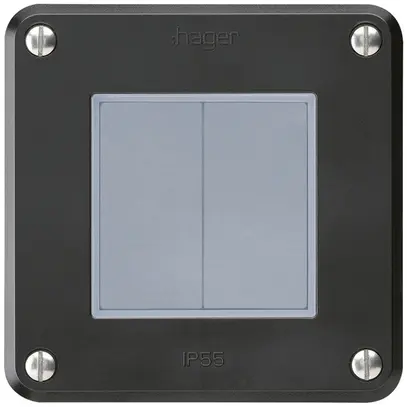 Interrupteur ENC robusto IP55 schéma 3/contact à poussoir noir 