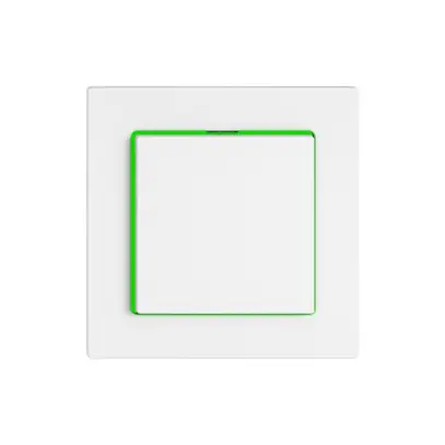 Contact à poussoir EDIZIO.liv SNAPFIX® ARK/1P éclairage latéral vert bc 