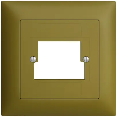 Kit frontale EDIZIOdue olive 88×88mm 2×TT 2×RJ45 