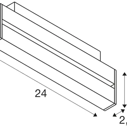 Spot LED SLV IN-LINE 24 7.3W 650lm 940 35° DALI 48V AD 240×22mm nero 