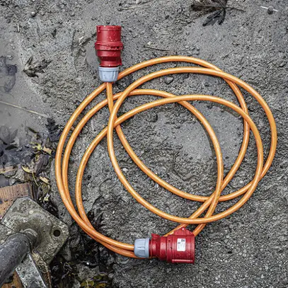 Câble de rallonge Steffen EPR-PUR 5×4mm² 10m CEE32/5 pour l'industrie orange 