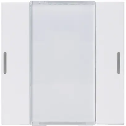 Faccia pulsante Hager basico KNX doppio LED bianco 45×45mm 