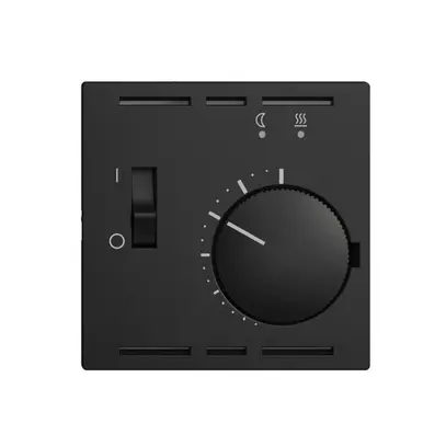 Thermostat d'ambiance ENC EDIZIOdue noir avec sonde et câble 