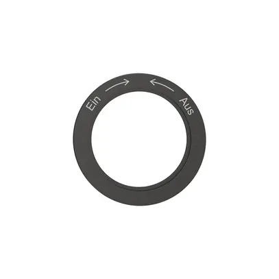 Disque indicateur NEVO, p.interrupteur rotatif, Ein-> <-Aus, noir 
