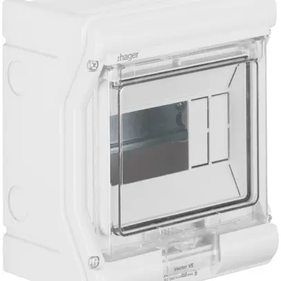 Distributore AP Hager vector 1-fila 6UM IP65 165×190×113mm senza entrata 