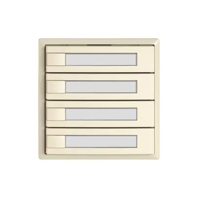 Poussoir universel EDIZIO.liv UNI SNAPFIX® 12…48V s.LED 4× comm.1T étiqu.cr 