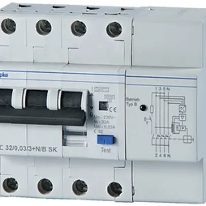 Disjoncteur différentiel Doepke FIC B SK 4L 16A 30mA 6kA 