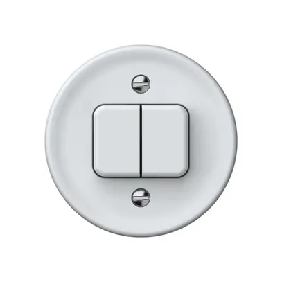 Interruttore a pulsante origin sch 1 (3+3) 60×60mm bianco 