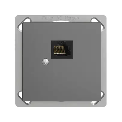 Boîte INC 1×RJ45/u 8P EDIZIOdue gris foncé, R&M swissline 