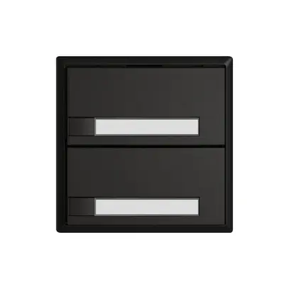 Poussoir KNX RGB EDIZIO.liv SNAPFIX® capteur temp.s.LED étiqu.2× comm.1T no 