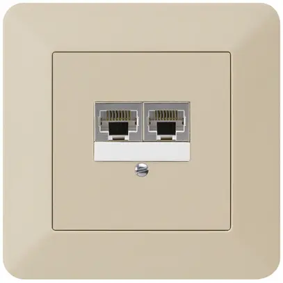 Boîte ENC kallysto.trend 2×RJ45s beige parallèle 