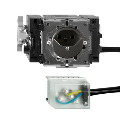 Prise INC FH T23 L3 noir 53mm Snap pour câbl.plat powerbus 
