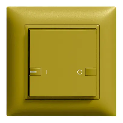 Poussoir ENC ZEP 1c/1t ON-OFF avec LED EDIZIOdue olive 