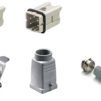 Kit Weidmüller HDC-HA grd.1 4L connexion à vis 400V 16A M20 