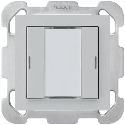 UP-Taster kallysto B KNX 2× RGB LED s/e-link hellgrau 