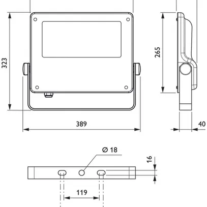 LED-Strahler CoreLine Tempo BVP125 LED80/730 A, grau 