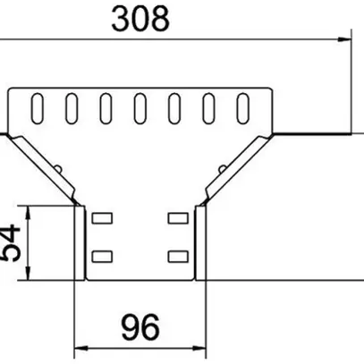 Uscita a T BET RAA 35×100mm acciaio zincato a nastro 