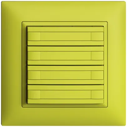 Pulsante INC KNX 4×EDIZIOdue lemon RGB senza LED con inserto carta 
