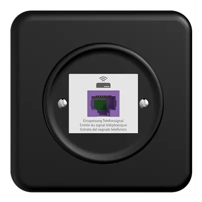 Presa ritorno INC STANDARDdue QMI 1×RJ45 p.Swisscom VoIP, 8 poli, UTP, nero 