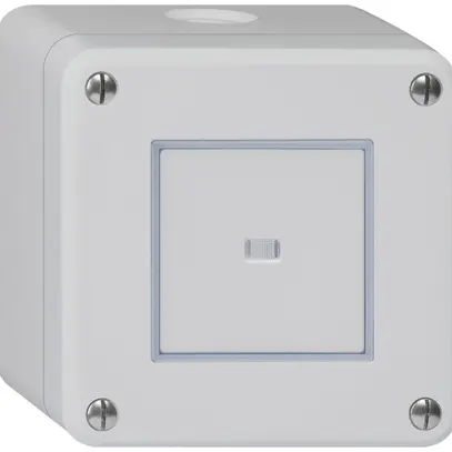 Contatto pulsante AP robusto IP55 grigio illuminato 