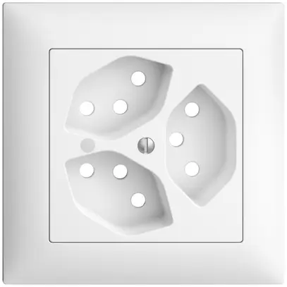 Kit frontal ENC EDIZIOdue blanc 88×88mm 3×T13, lentille, 