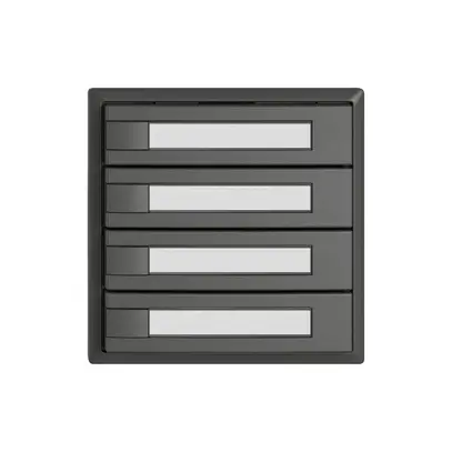 Pulsante KNX RGB EDIZIO.liv SNAPFIX® sensore temp.s.LED targ.4× com.1T grs 