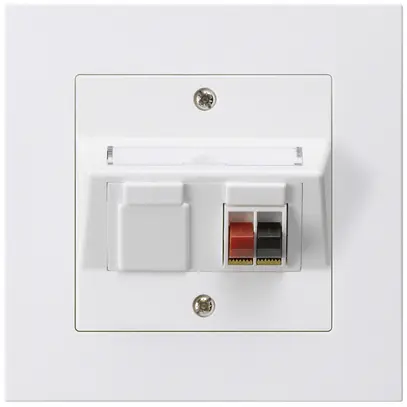 Prise ENC audio kallysto.pro 1×blanc borne à étrier pour 1 haut-parleur 