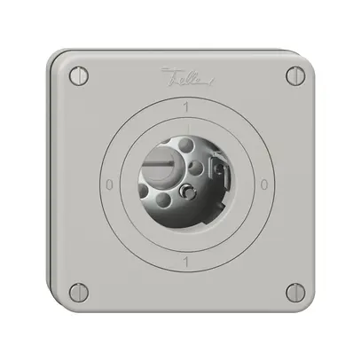 Interruttore rotativo NUPU NEVO, 0/1L, senza cilindro, KS, 0-1-0-1,grigio chiaro 