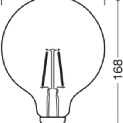 Lampada LED LEDVANCE CLASSIC GLOBE E27 1.8W 250lm 827 R39 chiaro Ø125×168mm 