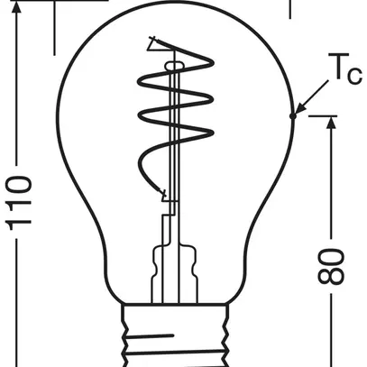 Lampada LED Osram Vintage 1906 E27 3.4W 470lm 827 Ø60×110mm tipo A chiaro 