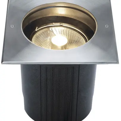 Luminaire de sol INC SLV DASAR, GU10 75W carré IP67 acier fin 