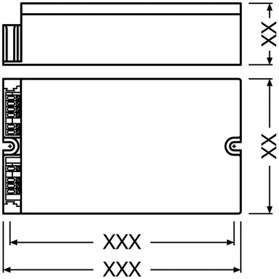 Convertitore LED OT 110/170…240/1A0 4DIMLT2 G2 CE 110W 200…1050mA 150×90×40mm 